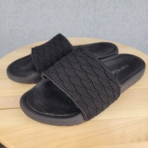 Hey Dude Women's Peggy Slide Sandal Black Comfort‎ Size 6